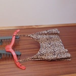 5 For $15 Cheetah print flowy cropped blouse